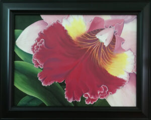 Pink Orchid #3 Acrylic painting