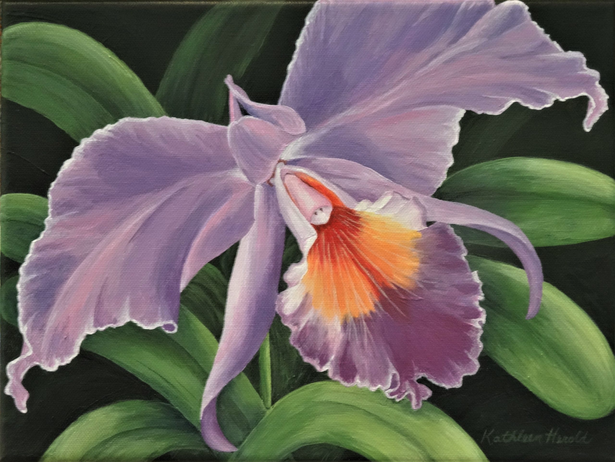 Purple Orchid Painting