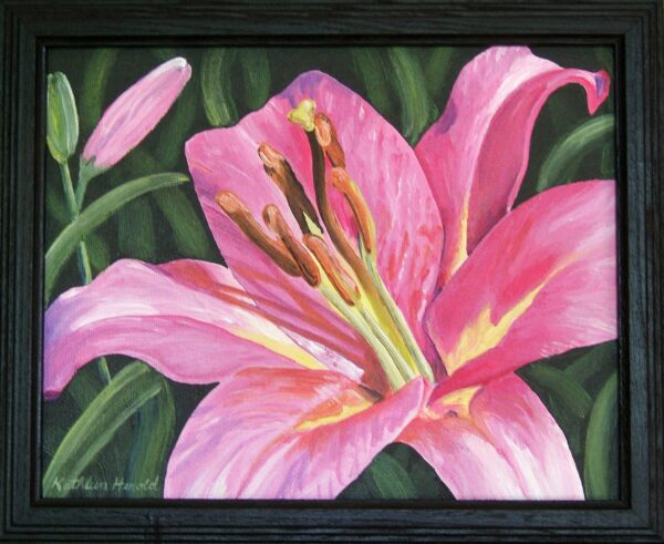 Majestic Lily acrylic painting