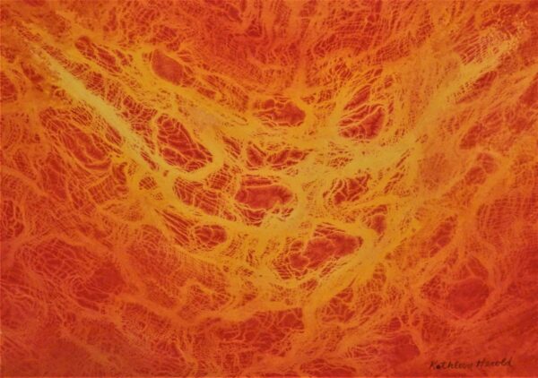 Orange Abstract #2 watercolor painting